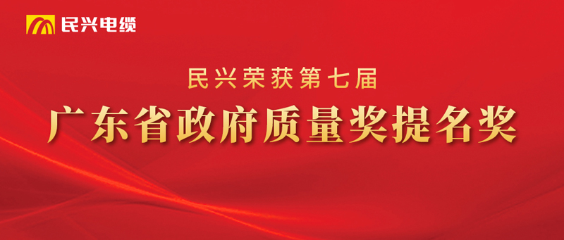 喜報！民興榮獲“廣東省政府質(zhì)量獎提名獎”！